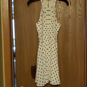 Express polka dot skater dress